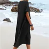 Gioiacombo&trade; Nuovo abito midi casual da donna a maniche corte in cotone e lino