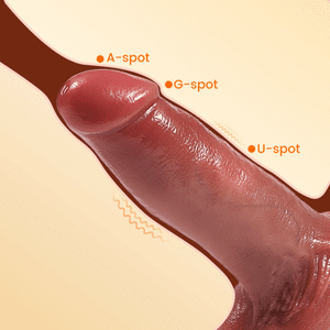 9.84in Realistic Huge Dildo 7 Thrusting 10 Vibrating Heating Remote Control Dildo