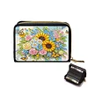 Diamond Painting Sunflower Card Holder Coin Purse Diamond Art Wallet for Women