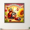 Diamond Painting-DIY Full Round Drill Flower Ladybird