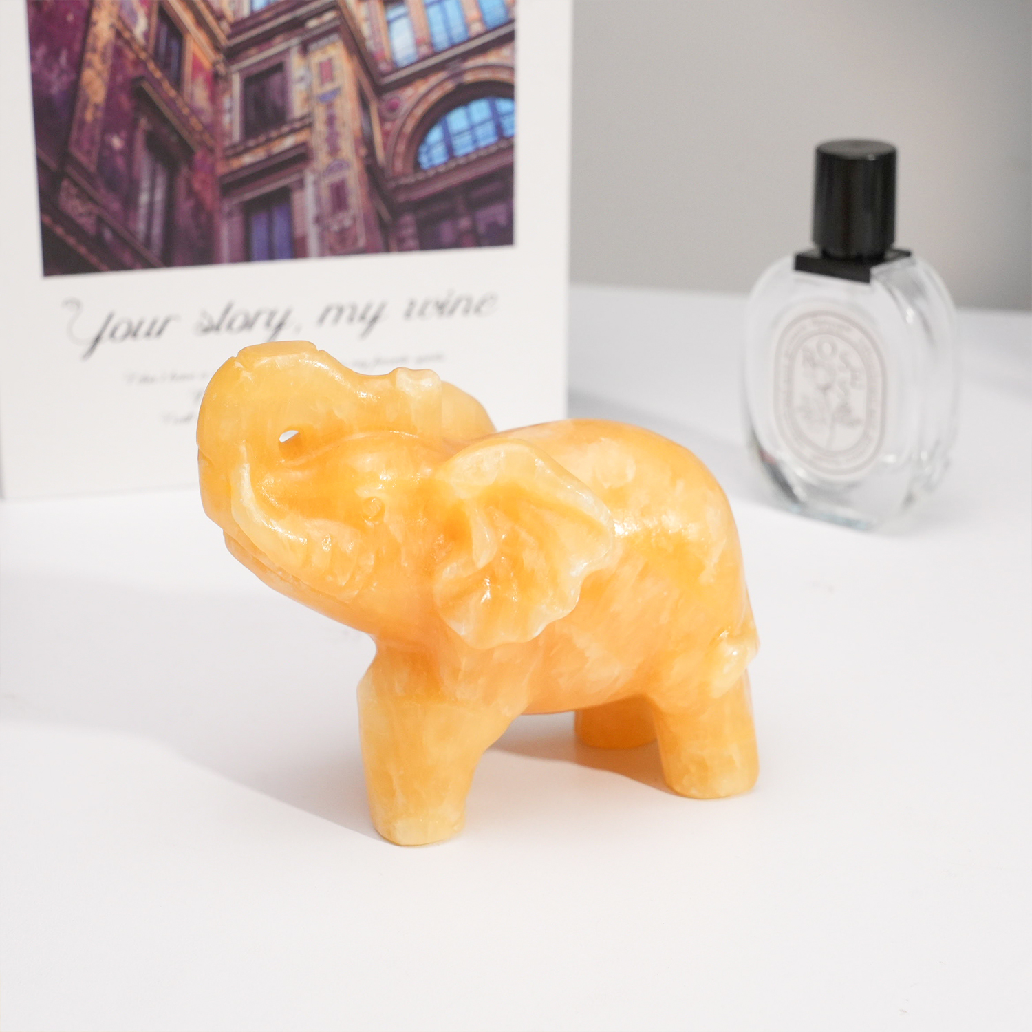 Yellow Calcite Elephant