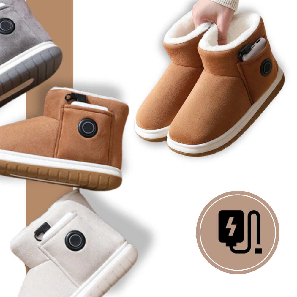 Graphene Heated Cotton Shoes - Portable Warmth - Ozerty