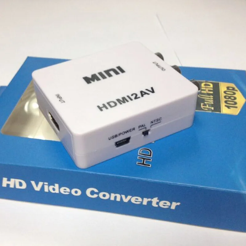 Mini HDMI To AV Full HD Video Converter 1080P HDMI Conver AV Plug And Play