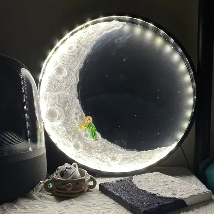 Paint Your Own Moon Lamp Kit, Halloween Gifts DIY Space Moon Night