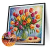 Diamond Painting-DIY Round Part AB Drill Flowers(35*35CM)