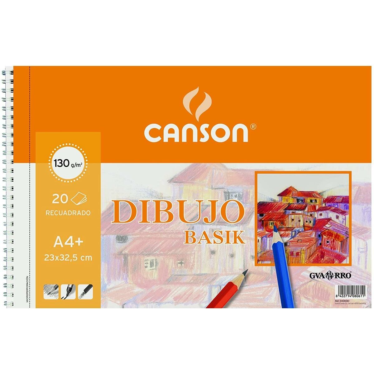 Drawing Pad Canson Basik With inset Micro perforated 130 g/m&sup2;