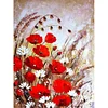 Diamond Painting-5D Full Round Drill Red Flower