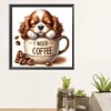 Diamond Painting -DIY Full Round Drill Coffee Puppy