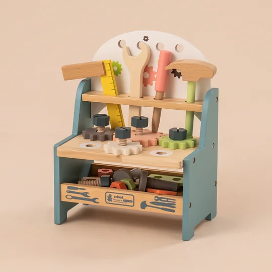 ROBUD Mini Wooden Play Tool Workbench Set WG201 | Robotime Online