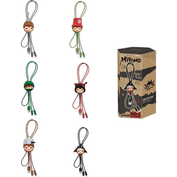POP MART HIRONO ONO Echo Collection 2 in 1 Cable Blind Box Products Single Mystery Box/Full Box 6 Pcs