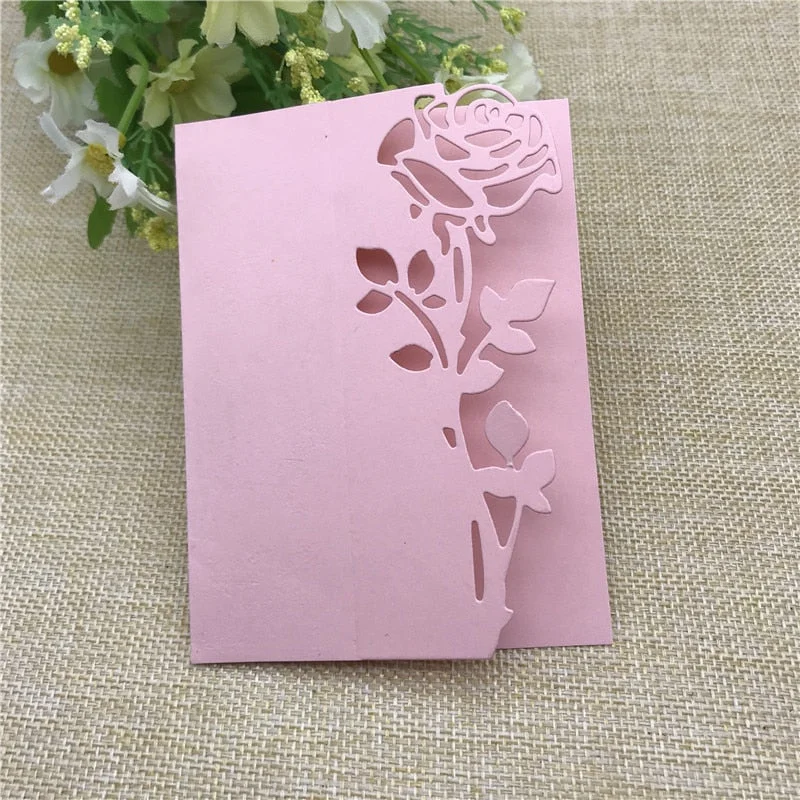 Rose Leaves border Metal Cutting Dies Stencils Die Cut for DIY Scrapbooking Album Paper Card Embossing