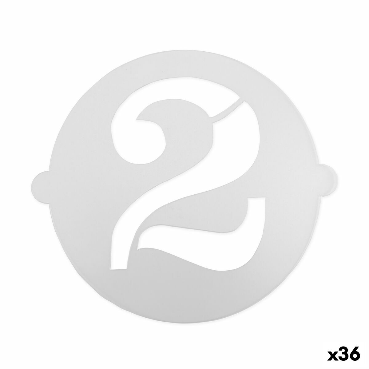 Cake stencil Algon Number 2 36 Units
