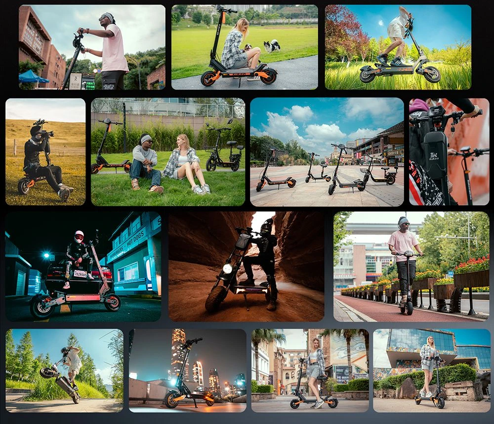 Kukirin G2 Foldable Electric Scooter, 800W Motor, 48V 15Ah Battery, 10-inch Tires, 45km/h Max Speed, 55km Range, Touchscreen Display, Front & Rear Disc Brakes