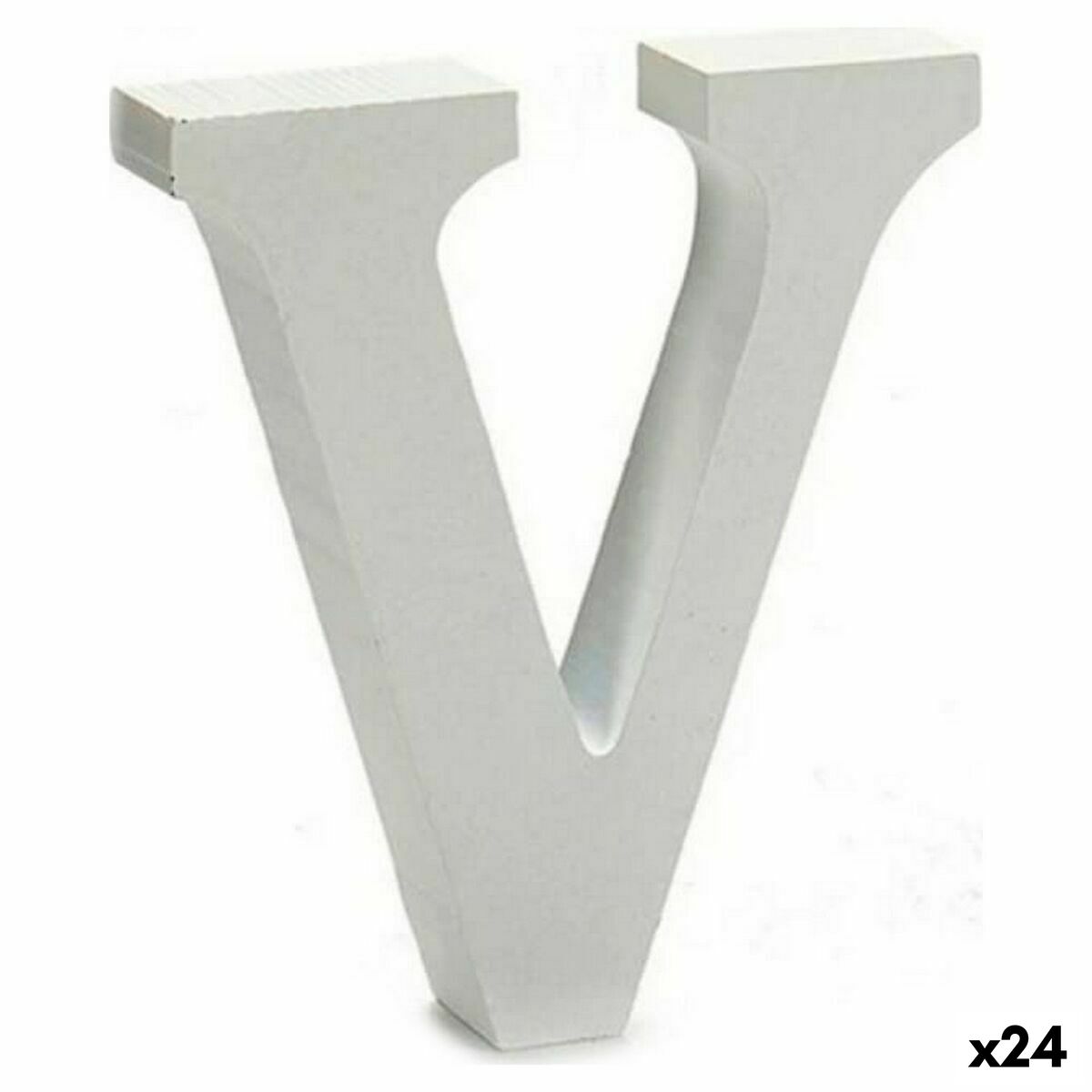 Letter Pincello V White 2 x 11 cm 2 x 16 x 14,5 cm (24 Units)