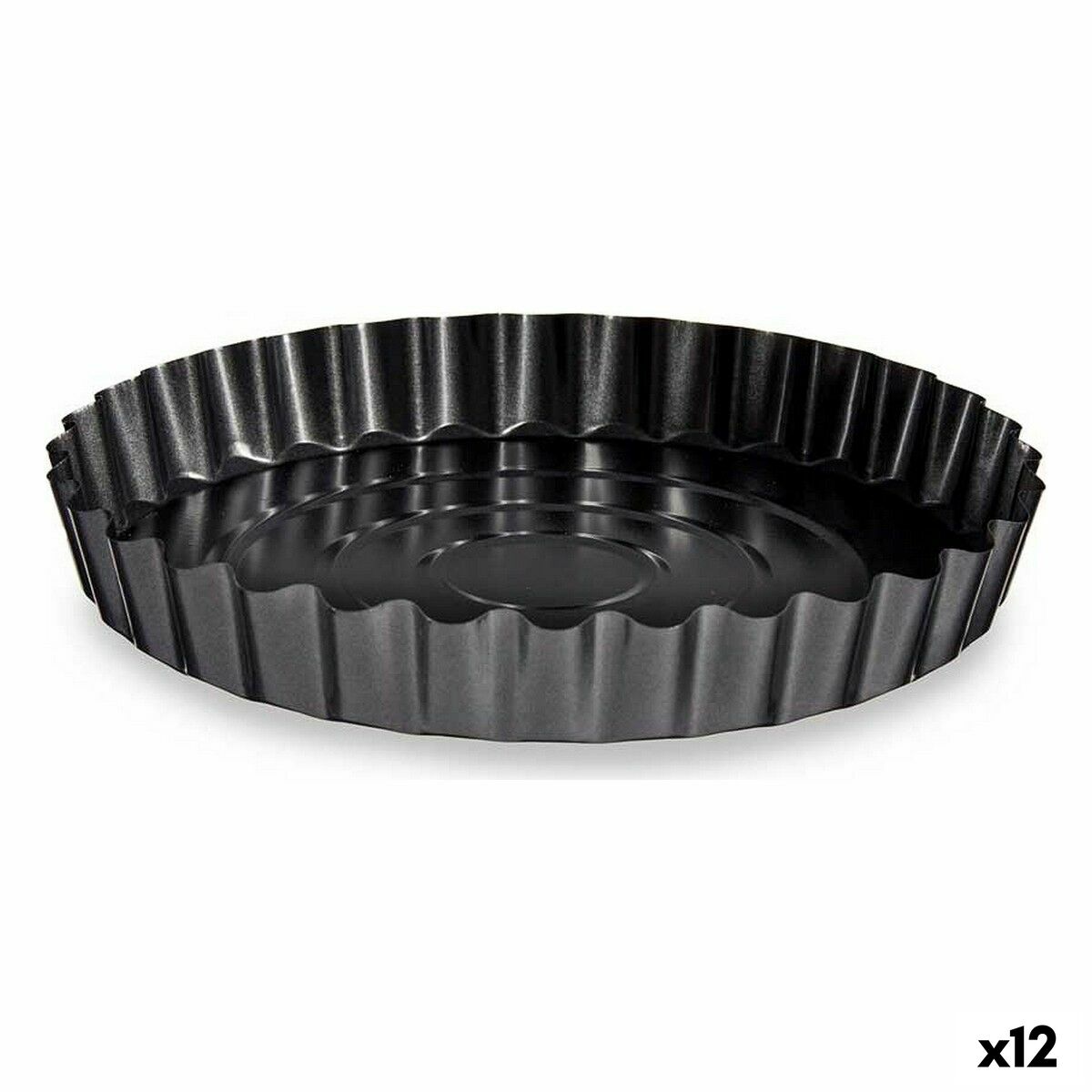 Oven Mould Kinvara Dark grey Metal Carbon steel &Oslash; 28 cm 28,5 x 3,7 x 28,5 cm (12 Units)