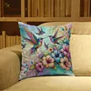 Flower Hummingbird-Pillow Case-3 strands 11CT Stamped Cross Stitch-45*45CM