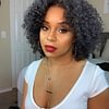 Classical Glueless Black Short Bob Hair Curly Wigs
