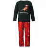 Family Parent-child Autumn Dinosaur Print Christmas Pajamas