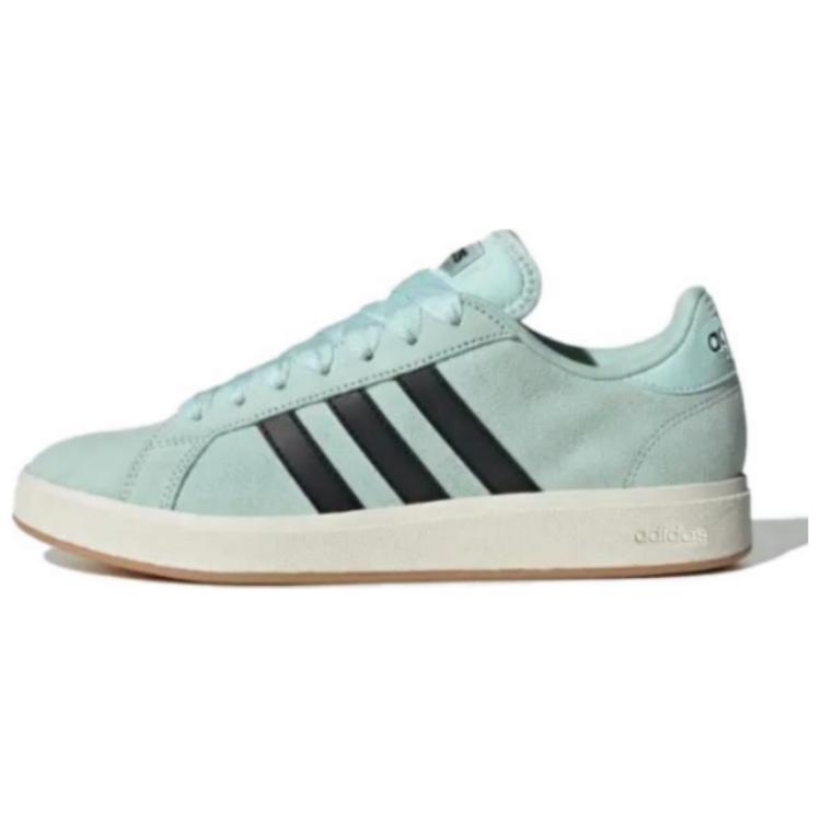 Adidas Grand Court Base 00s Anti-Slip Wear-Resistant Low-Top Skateboard Shoes Unisex Green Black White