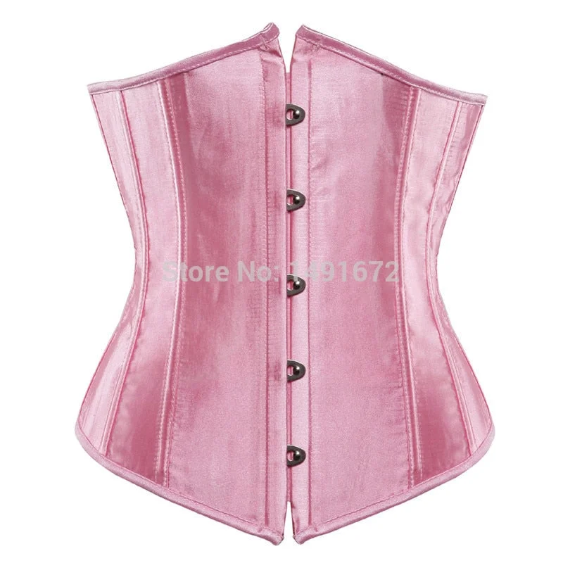 Corset Underbust for Women Top Sexy Waist Cincher Gothic Lingerie Vintage Shape Body Belt Plus Size Gorset Green Pink Red Black