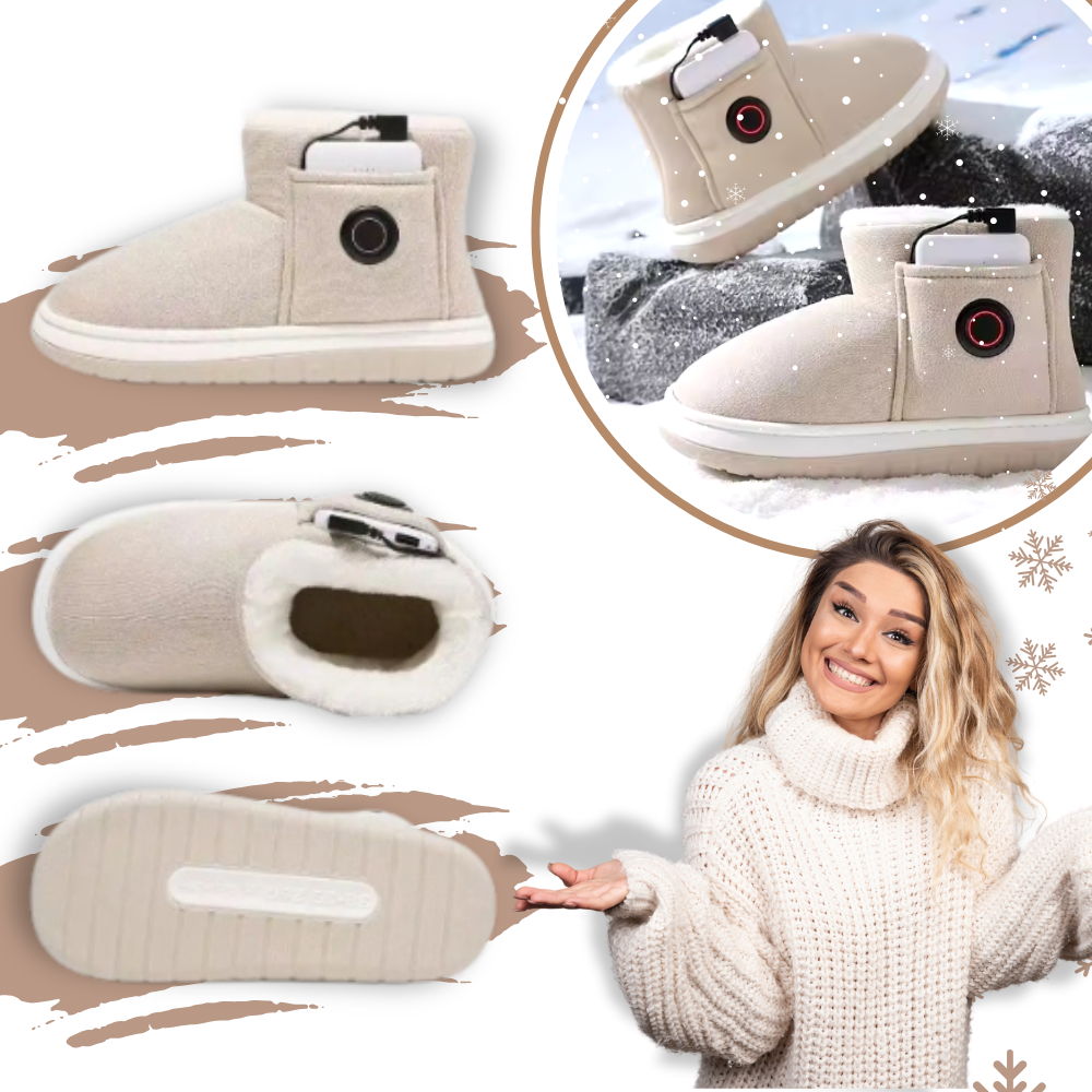 Graphene Heated Cotton Shoes - Winter Comfort - Ozerty