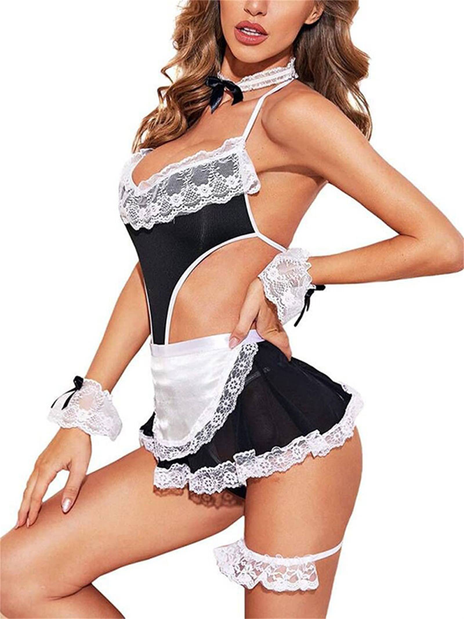 Sexy Maid Costume Cosplay Role Play Dress Lingerie Sets