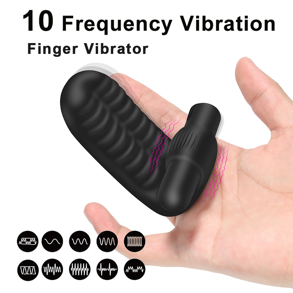 Finger Sleeve Vibrator G Spot Orgasm Massage Clit Stimulate Masturbator