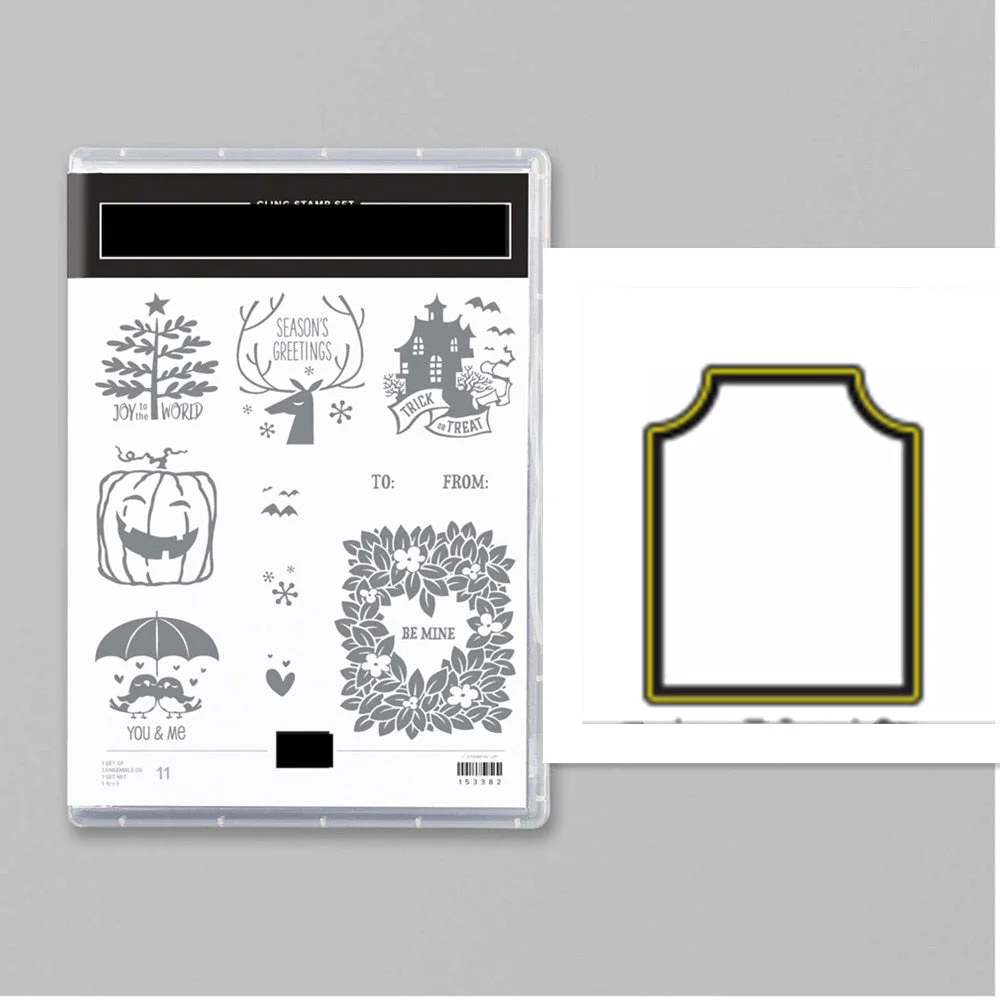 Metal Cutting Dies and Clear Stamp Set For Scrapbooking Paper Craft Handmade Card Album Punch Art Cutter 2021 New Christmas Dies