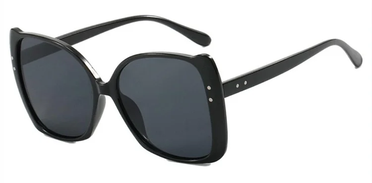 Women Oversized Sunglasses Gradient Plastic Brand Designer Female Square Sun Glasses UV400 Rivets Big Frame Eyeglasses