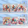 6Pcs Diamond Painting Animal and Flower Handmade Card Wish Greeting Cards