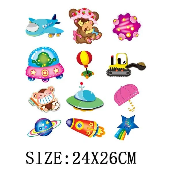 Cute Animals Heat Sticker On T-shirt DIY A-levels Iron On Transfer For Clothing Beautiful Design On Kid Clothes Patch Decoration
