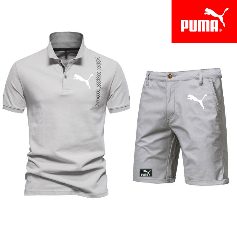PUMA - Férfi nyári rövid ujjú póló, kiváló minőségű laza póló, plusz laza farmer rövidnadrág