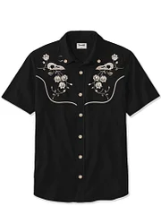 美品ロンハーマンDOUBLE RAINBO FLORAL SKULL シャツM ロンハーマンDOUBLE RAINBO FLORAL SKULL シャツM
