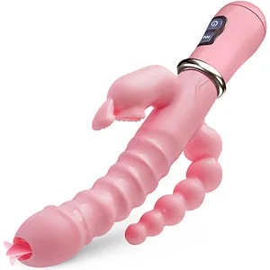 3 In 1 Dildo Waterproof Usb Magnetic Rechargeable Anal Clit Vibrator