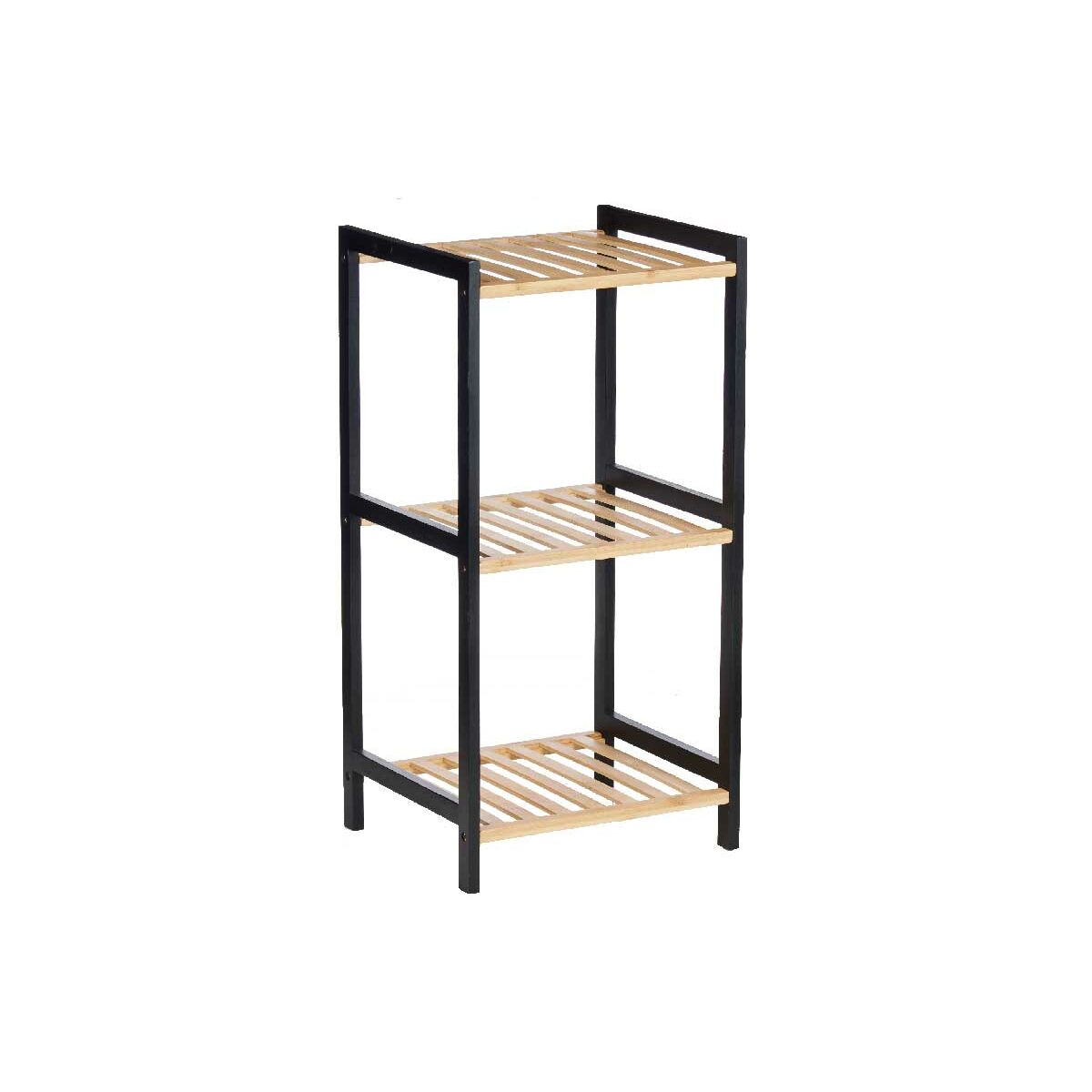 Bathroom Shelves Berilo Black Natural 35 x 30 x 70 cm 35,2 x 70 x 30,2 cm