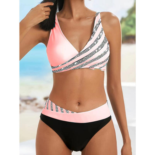 Fato de banho feminino elegante de 2 peças