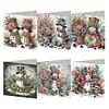 6Pcs Diamond Painting Snowman Greeting Cards Congratulations Cards & Gifts