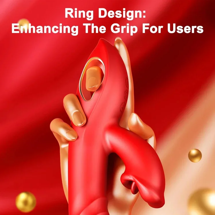 Triple Action G-Spot Vibrator with Thrusting Vibrations and French-Kissing Mouth Stimulation