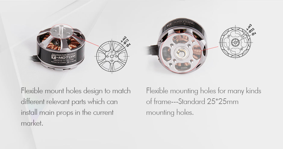 T-Motor MN3510 KV700 ドローン用ブラシレスモーター セット TMOTOR MN3510 KV700 Navigator Type Multirotor Motors