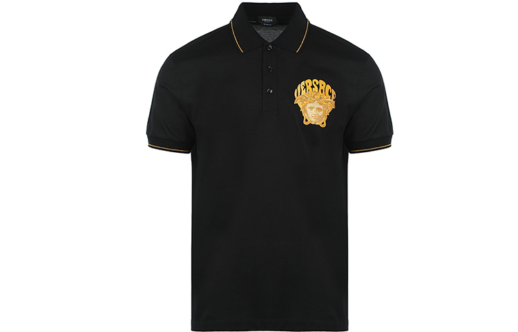 VERSACE Polo Shirts Men Black