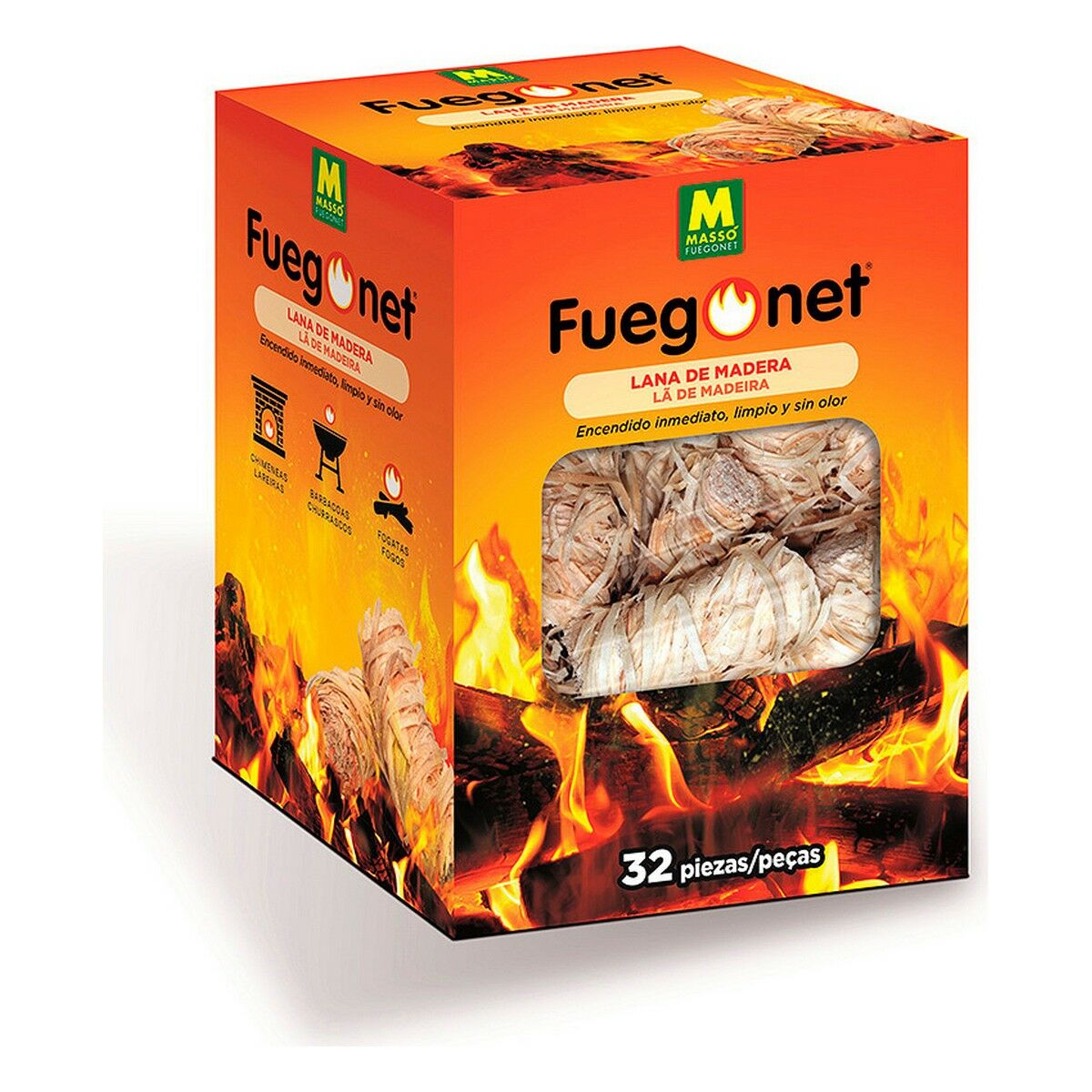Firelighters Mass&oacute; Wood Wools 32 Units