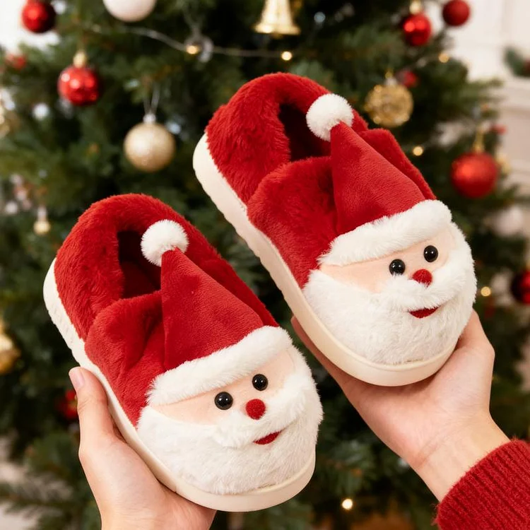 🔥 Flash Sale 50% OFF🔥Women's Plush Thick Sole Christmas Santa Slippers