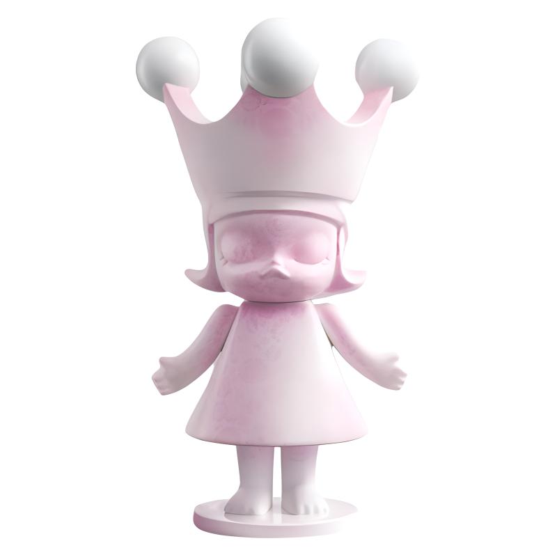 POP MART 400% ROYAL MOLLY Blush Rose Into Roll·Ceramic Trendy Figures
