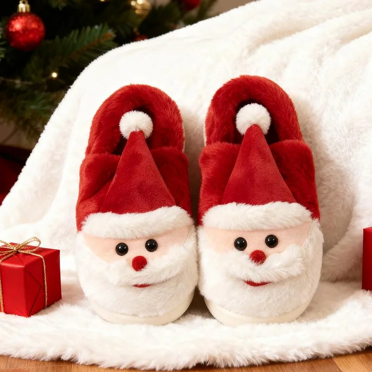 🔥 Flash Sale 50% OFF🔥Women's Plush Thick Sole Christmas Santa Slippers