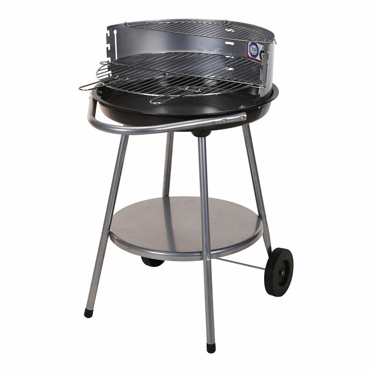 Coal Barbecue with Wheels Grill Black &Oslash; 51 cm