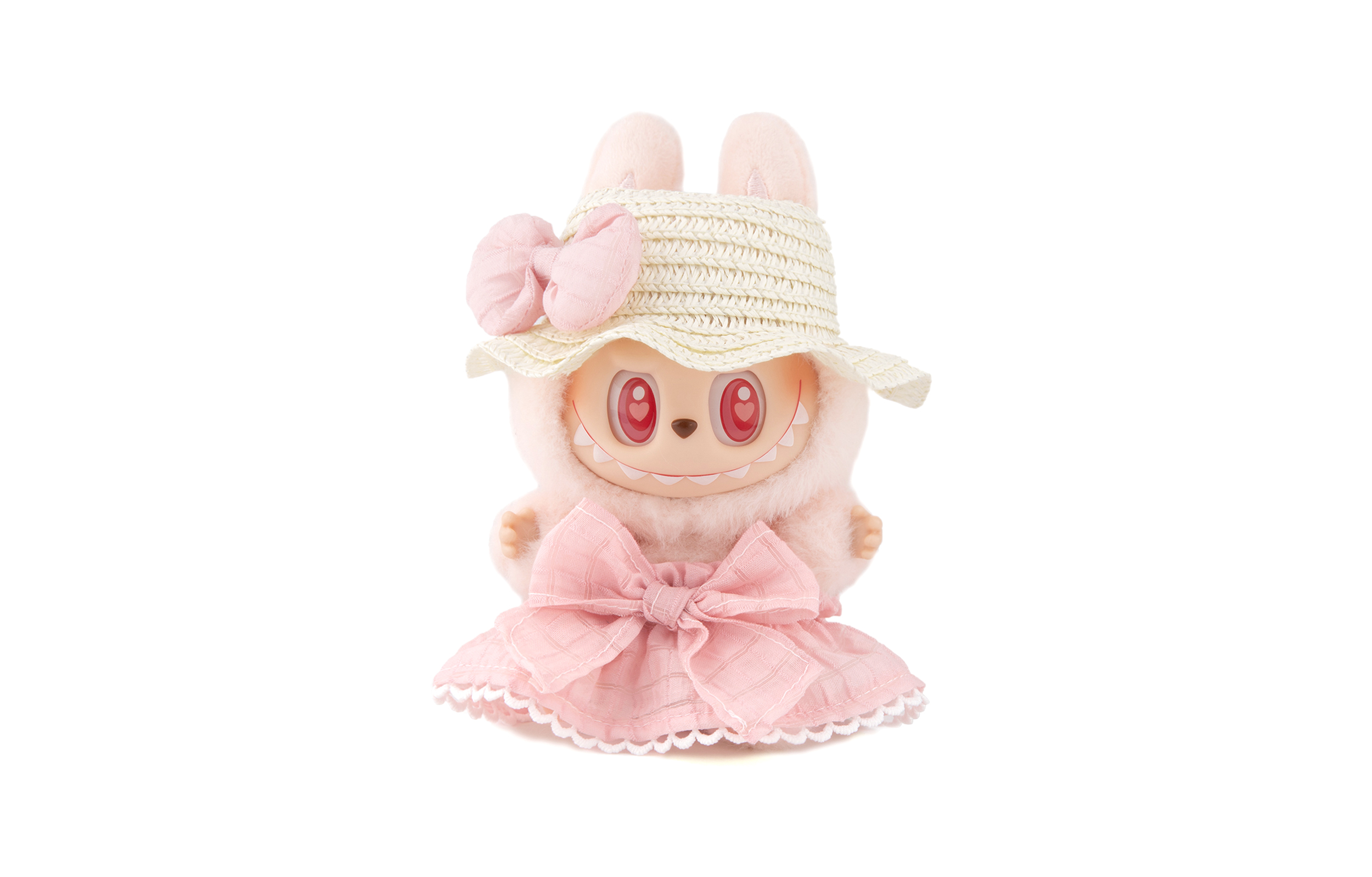 [Modified Doll] POP MART Labubu THEMONSTERS Sitting Party Collection, Vinyl 2.0 Puffy Skirt Bowknot Blister Packs 15cm