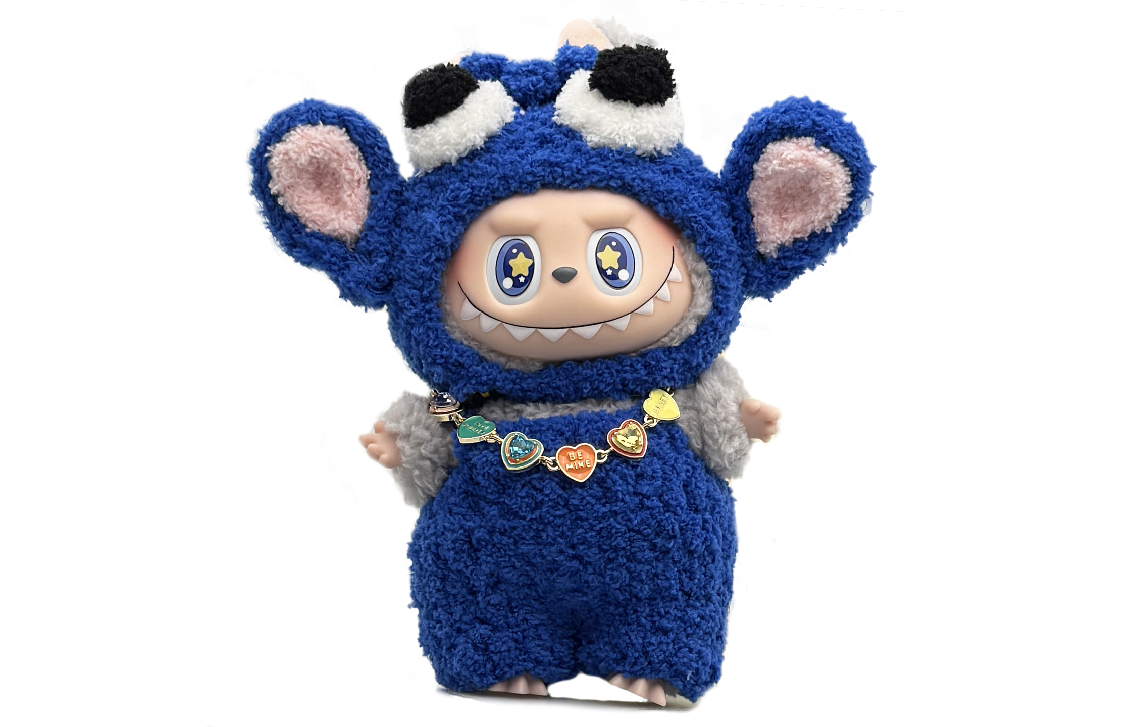 [Modified Doll] POP MART LABUBU THE MONSTERS TCO Big Ear Bean, Cute, Heartbeat Macaron Vinyl Face Hang Tag Box 17cm