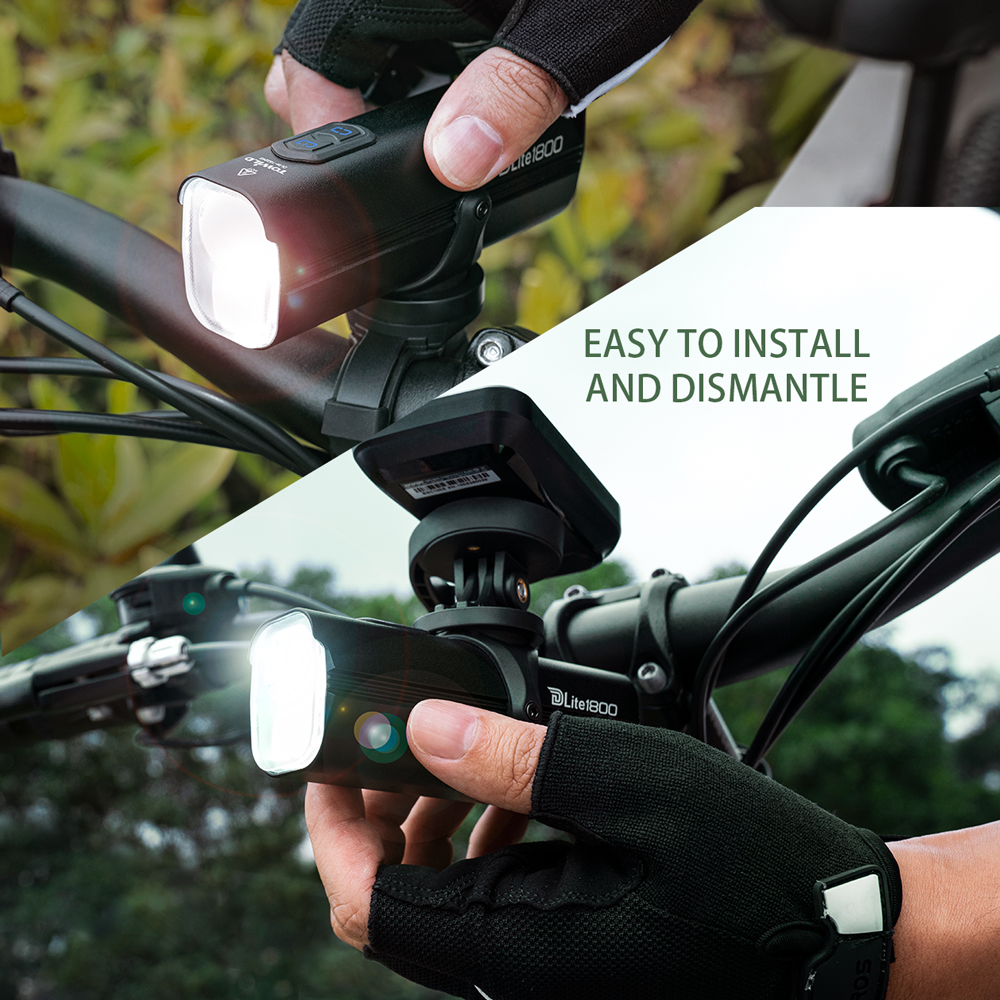 TOWILD 1800 Lumens Rechargeable Bike Front Light