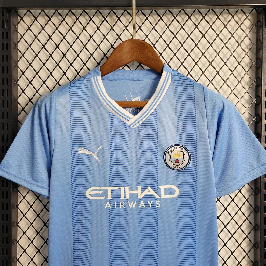 2023/2024 Kids Size Manchester City Home Football Shirt 1:1 Thai Quality