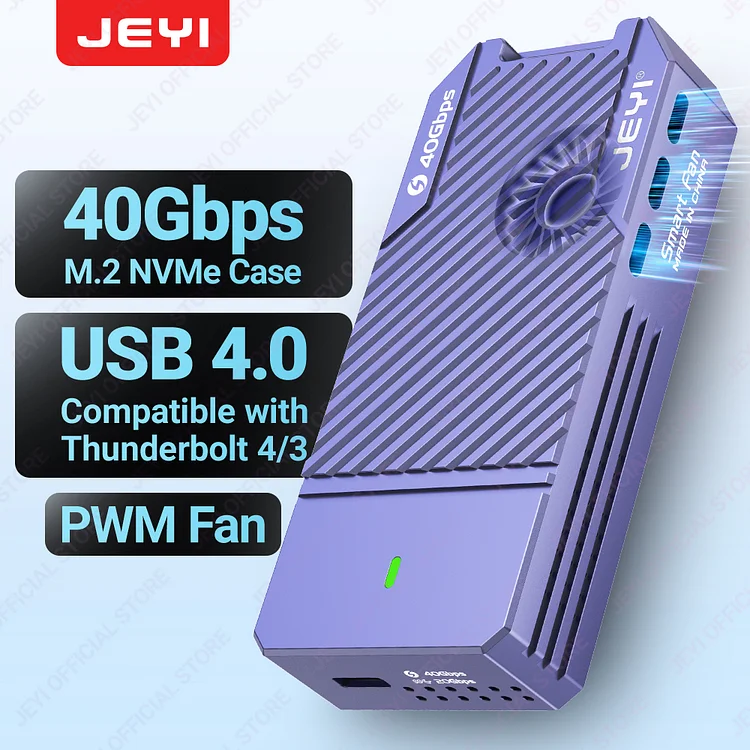 JEYI 40Gbps USB 4.0 M.2 NVMe SSD Enclosure - Thumbnail 4